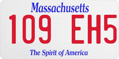 MA license plate 109EH5