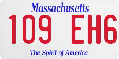 MA license plate 109EH6