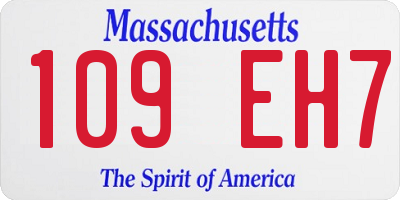 MA license plate 109EH7