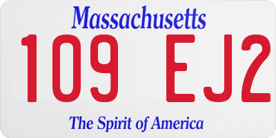 MA license plate 109EJ2