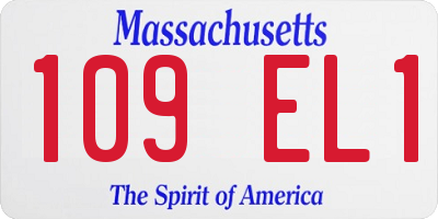 MA license plate 109EL1