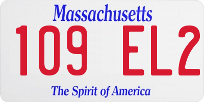 MA license plate 109EL2