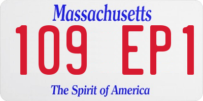 MA license plate 109EP1