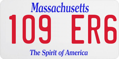 MA license plate 109ER6
