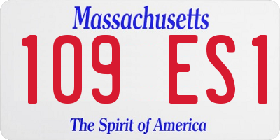 MA license plate 109ES1