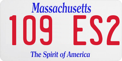 MA license plate 109ES2