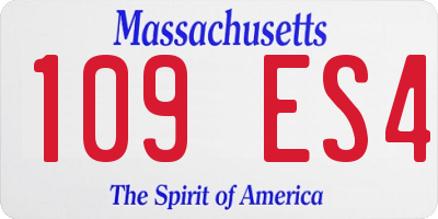 MA license plate 109ES4