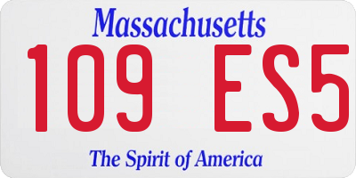 MA license plate 109ES5