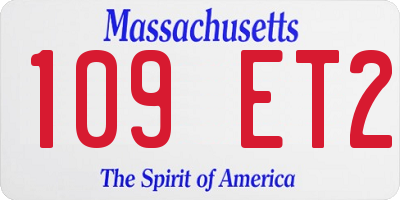 MA license plate 109ET2