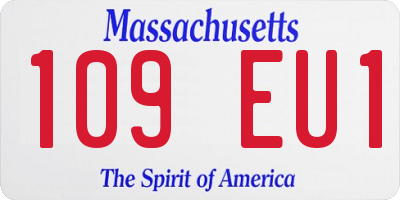 MA license plate 109EU1