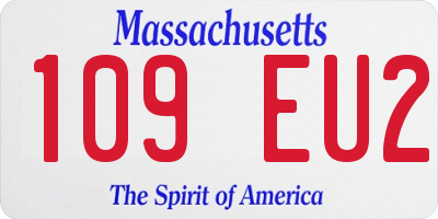 MA license plate 109EU2