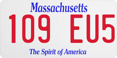 MA license plate 109EU5