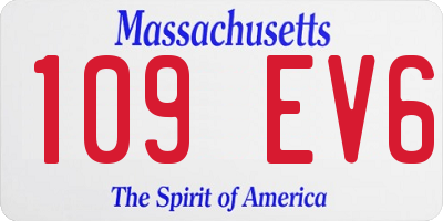 MA license plate 109EV6
