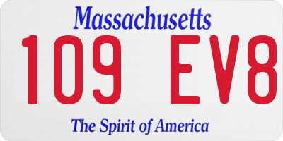 MA license plate 109EV8