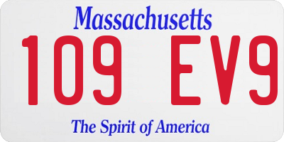 MA license plate 109EV9