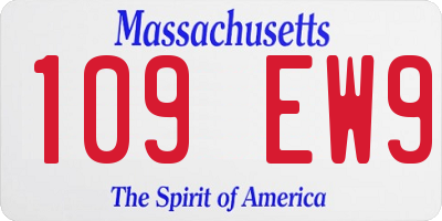 MA license plate 109EW9