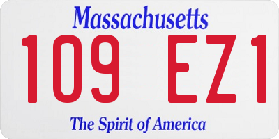 MA license plate 109EZ1