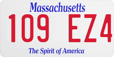 MA license plate 109EZ4
