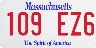 MA license plate 109EZ6