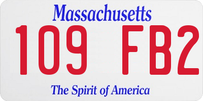 MA license plate 109FB2
