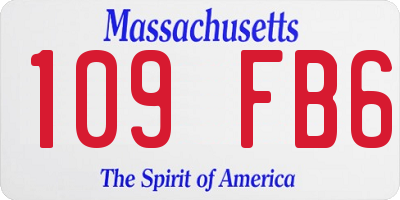MA license plate 109FB6