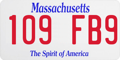 MA license plate 109FB9