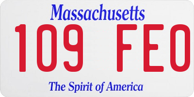MA license plate 109FE0