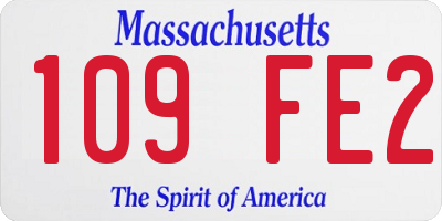 MA license plate 109FE2