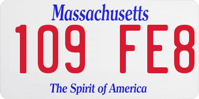MA license plate 109FE8