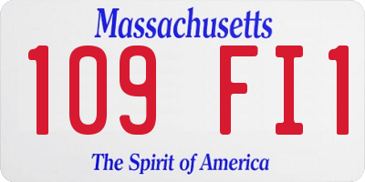 MA license plate 109FI1
