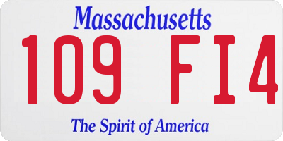 MA license plate 109FI4
