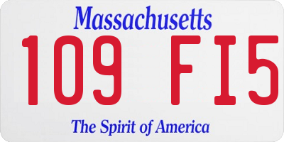 MA license plate 109FI5