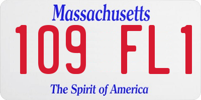 MA license plate 109FL1