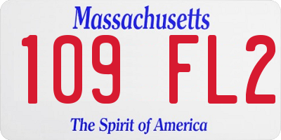 MA license plate 109FL2
