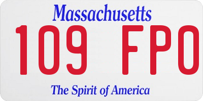 MA license plate 109FP0