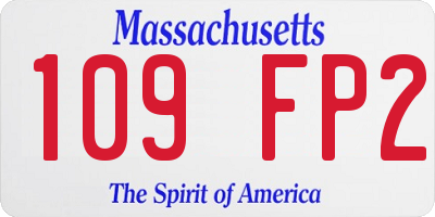 MA license plate 109FP2