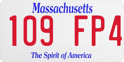 MA license plate 109FP4