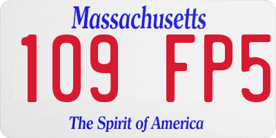MA license plate 109FP5