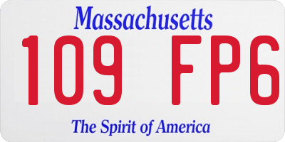 MA license plate 109FP6