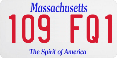 MA license plate 109FQ1