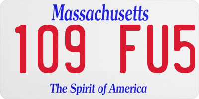 MA license plate 109FU5