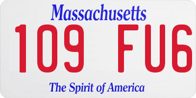 MA license plate 109FU6