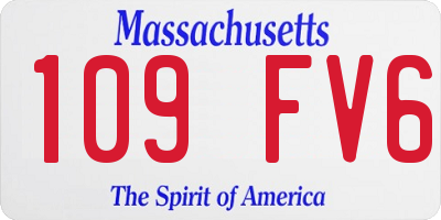 MA license plate 109FV6