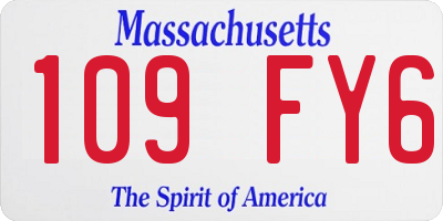 MA license plate 109FY6