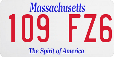 MA license plate 109FZ6