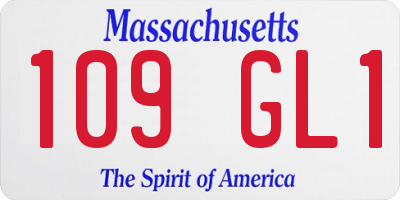 MA license plate 109GL1
