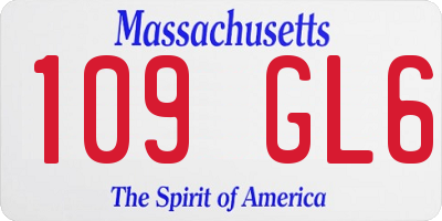 MA license plate 109GL6