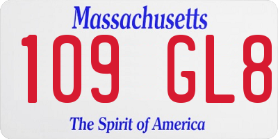 MA license plate 109GL8