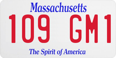 MA license plate 109GM1
