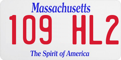MA license plate 109HL2